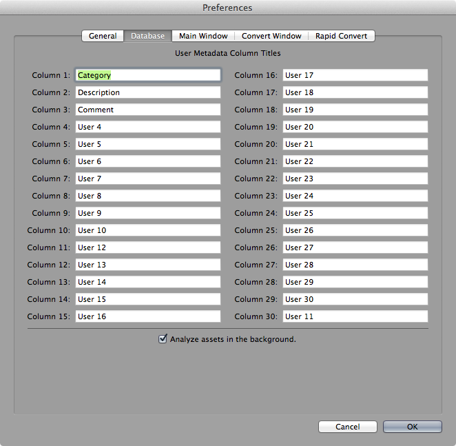 User Defined Fields for Providing Customized Asset Management