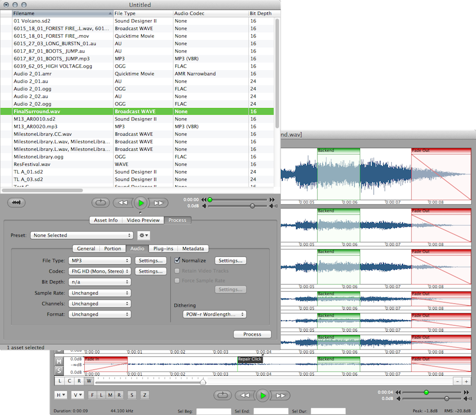 Sound Grinder Pro Main Window